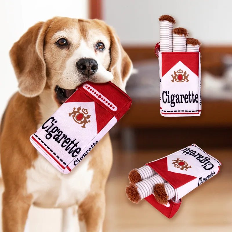 Peluche Raw Dog Toy Joint Cigarette Case Cigare En Peluche Drôle Interactif Chiot Chien Mâcher Squeak Jouets Cigarettes Jouet Pour Un Chien - PATOU - PATTES